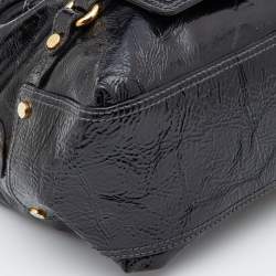 Pre Owned D&G Black Patent Leather Frame Front Pocket Bag