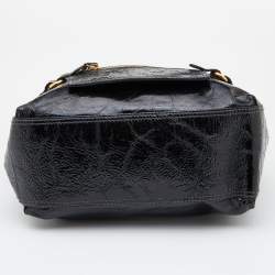 Pre Owned D&G Black Patent Leather Frame Front Pocket Bag
