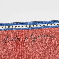 Pre Owned Dolce & Gabbana Multicolor Teatro Dei Pupi Print Leather Medium Miss Sicily Top Handle Bag