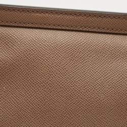Pre Owned Dolce & Gabbana Beige Leather Large Miss Sicily Top Handle Bag