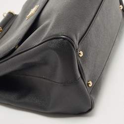 Pre Owned Dolce & Gabbana Black Leather Large Miss Sicily Top Handle Bag