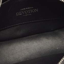 Pre Owned Dolce & Gabbana Black Matelasse Leather Devotion Camera Crossbody Bag