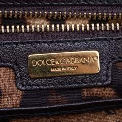 ممل وكة مسبقًا Dolce & Gabbana Beige/Brown Python Medium Miss Sicily Top Handle Bag
