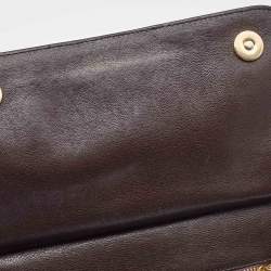 مملوكة مسبقًا Dolce & Gabbana Beige/Brown Python Medium Miss Sicily Top Handle Bag