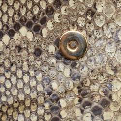 مملوكة مسبقًا Dolce & Gabbana Beige/Brown Python Medium Miss Sicily Top Handle Bag