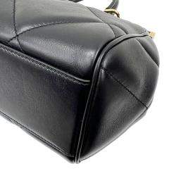 Dolce & Gabbana Black Quilted Leather Small Miss Sicily Top Handle Bag