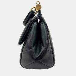 Dolce & Gabbana Black Quilted Leather Small Miss Sicily Top Handle Bag