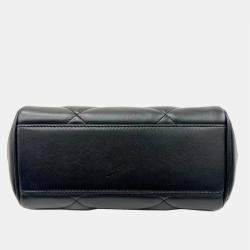 Dolce & Gabbana Black Quilted Leather Small Miss Sicily Top Handle Bag