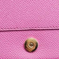 Pre Owned Dolce & Gabbana Pink Leather Mini Dauphine Crossbody Bag