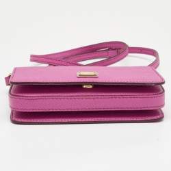 Pre Owned Dolce & Gabbana Pink Leather Mini Dauphine Crossbody Bag