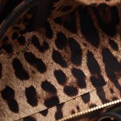 Pre Owned Dolce & Gabbana Black Leather Large Miss Sicily Top Handle Bag