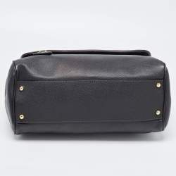 Pre Owned Dolce & Gabbana Black Leather Large Miss Sicily Top Handle Bag
