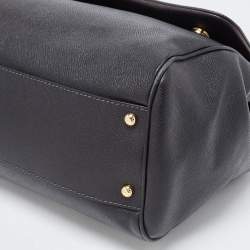 Pre Owned Dolce & Gabbana Black Leather Large Miss Sicily Top Handle Bag