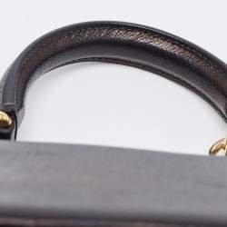 Pre Owned Dolce & Gabbana Black Leather Large Miss Sicily Top Handle Bag
