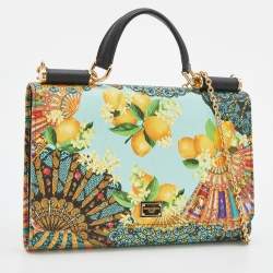 Pre Owned Dolce & Gabbana Multicolor Print Leather Miss Sicily Von Crossbody Bag