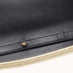 Pre Owned Dolce & Gabbana Gold Leather Small Devotion Top Handle Bag