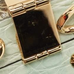 Pre Owned Dolce & Gabbana Multicolor Mixed Exotic Embossed Leather Embellished Dolce Box Clutch Bag