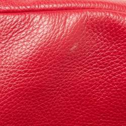 Pre Owned Dolce & Gabbana Red Leather Miss Sicily Top Handle Bag