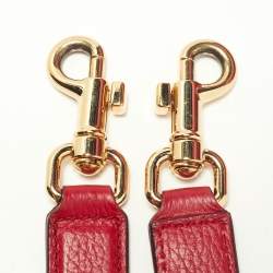 Pre Owned Dolce & Gabbana Red Leather Miss Sicily Top Handle Bag
