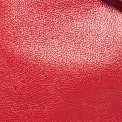 Pre Owned Dolce & Gabbana Red Leather Miss Sicily Top Handle Bag