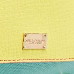 Pre Owned Dolce & Gabbana Tricolor Leather Medium Miss Sicily Top Handle Bag