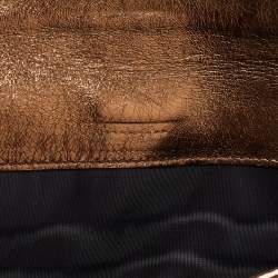 Dolce & Gabbana Brown Leopard Print Calfhair and Patent Leather Continental Wallet