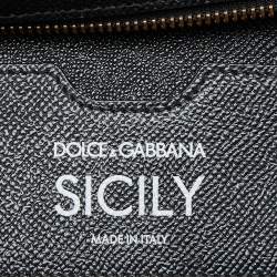 Pre Owned Dolce & Gabbana Multicolor Leather Medium Miss Sicily Graffiti Top Handle Bag
