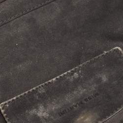 Pre Owned حقيبة كلتش دولتشي أند غابانا DG جلد ثعبان الماء وكريستال مزخرف ذهبي/فضي