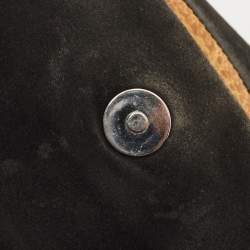 Pre Owned حقيبة كلتش دولتشي أند غابانا DG جلد ثعبان الماء وكريستال مزخرف ذهبي/فضي