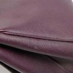 Pre Owned Dolce & Gabbana Purple Leather Medium Miss Sicily Top Handle Bag