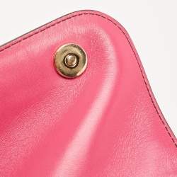 Dolce & Gabbana Pink Python Medium Miss Sicily Top Handle Bag