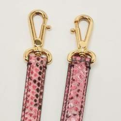 Dolce & Gabbana Pink Python Medium Miss Sicily Top Handle Bag