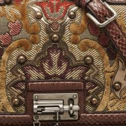 Pre Owned حقيبة دولتشي أند غابانا مونيكا متوسطة يد علوية جلد مُستردة