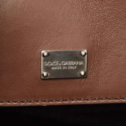 Pre Owned حقيبة دولتشي أند غابانا مونيكا متوسطة يد علوية جلد مُستردة