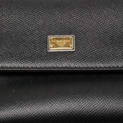 Pre Owned Dolce & Gabbana Black Leather Small Miss Sicily Top Handle Bag