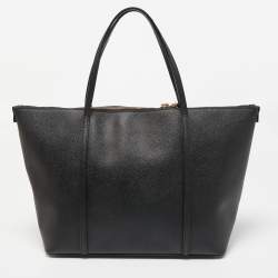 Pre Owned Dolce & Gabbana Black Leather Miss Escape Shopper Tote
