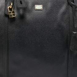 Pre Owned Dolce & Gabbana Black Leather Miss Escape Shopper Tote