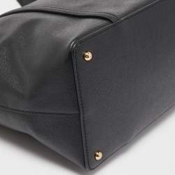 Pre Owned Dolce & Gabbana Black Leather Miss Escape Shopper Tote