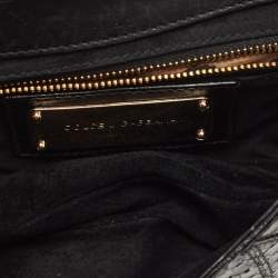 Pre Owned Dolce & Gabbana Black Python Ring Flap Shoulder Bag