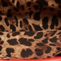 Pre Owned Dolce & Gabbana Red Quilted Leather Chain Shopper Tote