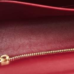 Pre Owned Dolce & Gabbana Green Lizard Embossed Leather Lucia Top Handle Bag