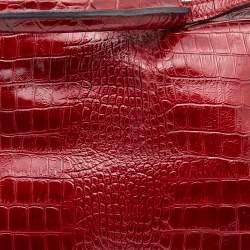 Pre Owned Dolce & Gabbana Red Croc Embossed Patent Leather Miss Bunny Bag