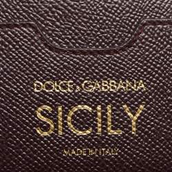 Dolce & Gabbana Plum Leather Medium Miss Sicily Top Handle Bag