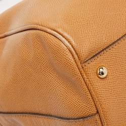 Pre Owned Dolce & Gabbana Brown Leather Large Miss Sicily Top Handle Bag