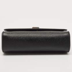 Pre Owned Dolce & Gabbana Black Leather Mini Miss Sicily Top Handle Bag