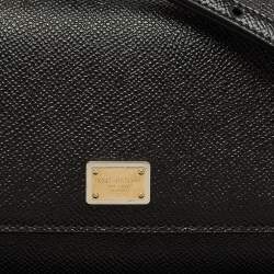 Pre Owned Dolce & Gabbana Black Leather Mini Miss Sicily Top Handle Bag