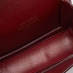 Dolce & Gabbana Red Leather DG Amore Chain Purse