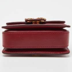 Dolce & Gabbana Red Leather DG Amore Chain Purse