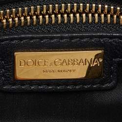 مملوكة مسبقًا Dolce & Gabbana Silver Sequin and Leather Miss Charles Shoulder Bag