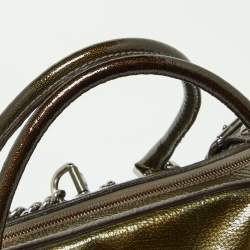 Dolce & Gabbana Olive Green Patent Leather Miss Easy Way Boston Bag